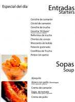 Restaurantes Génesis menu