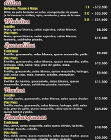 Pike Puess Comida Cocktail menu