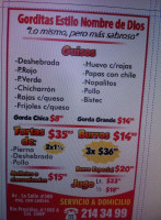 El Puente menu