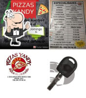 Pizzas Yandy menu