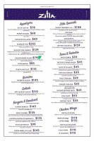 Zitla Playa menu