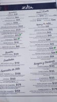 Zitla Playa menu