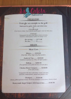 La Caleta menu