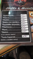 La Leyenda menu