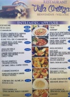 Villa Ortega's menu