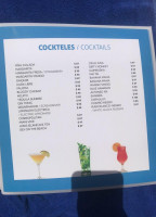 Unico Beach menu