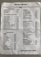 Doña Josefina menu