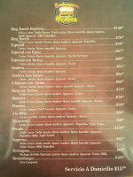 Hamburguesas Montes menu