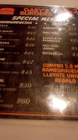 Hamburguesas Gaby menu