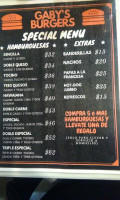 Hamburguesas Gaby menu