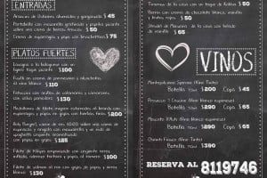 Cafe Vista Bella menu