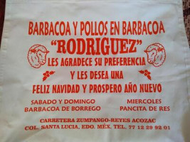 Barbacoa Pollos En Barbacoa Rodriguez Carte