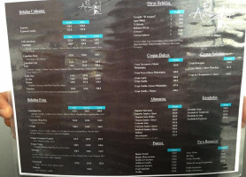 El Anaquel Cafetería menu