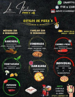 Pizzas La Italiana menu