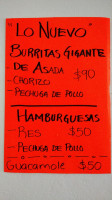 Mariscos La Tia menu