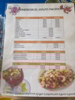 Agua Salada menu