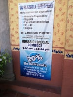 Plazuela menu