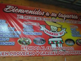 Taqueria Ali menu