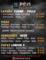 Cafeteria Rio Intag menu