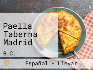 Paella Taberna Madrid