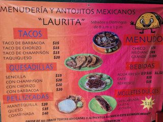 Menuderia Tacos De Barbacoa Laurita