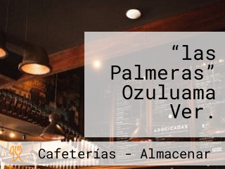 “las Palmeras” Ozuluama Ver.