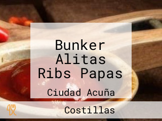 Bunker Alitas Ribs Papas