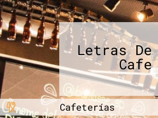 Letras De Cafe