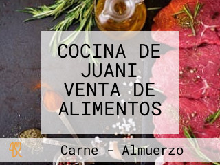 COCINA DE JUANI VENTA DE ALIMENTOS